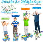 10 in 1 Electric STEM Toys for 5 6 7 8 9+ Year Old Boy Girl Birthday Gifts Educational Building Toys for Kids Ages 4-8 5-7 8-12 Stem Activities Construction Toy for Boys 6-8 8-10 Christmas Idea Gift
