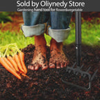 Oliynedy Stirrup Hoe Cultivator Garden Tool Heavy Duty,Scuffle Loop Action Hoe Weeding Gardening Hand Tools for Women Kids Men,Metal Weeder Scraper Garden Hoe Rake Weed Puller Long Handle 32-72