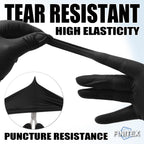 FINITEX - Black Nitrile Disposable Gloves, Exam Gloves, Powder-free, Latex-free, 3mil, 1000PCS (Medium)