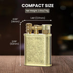 CHOICEDC Vintage Trench Lighter, Permanent Match, Cool Pipe Lighter, Unique Metal Lighters, Antique Kerosene Lighters Fluid Refillable, Reusable Waterproof Forever Matches, Gifts for Men, No Fuel