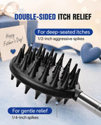 Gelibo Telescoping Large Back Scratcher with 5 Detachable Heads, Extendable Back Massager Tool, Fathers Day Gift for Him, Dad, Gifts for Men with Beautiful Box