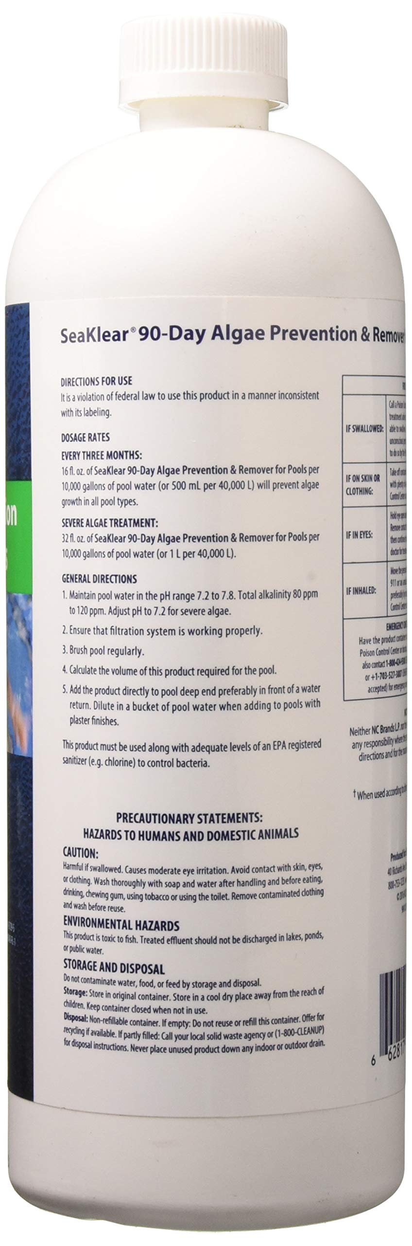 SeaKlear 90-Day Algae Prevention & Remover, 1 Qt