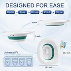 Electric Sitz Bath for Toilet Seat, Hemorrhoids and Postpartum Care - Yoni Steam Seat - Perineal Soaking, Collapsible, Wide Seat, Deeper Bowl - Use w/Sitz Bath Salt - Forest Green
