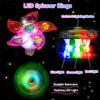 24PCS Light Up Fidget Spinner Ring Glow Party Favors Bulk for Kids 4-8 8-12
