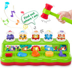 Baby Cause and Effect Pop Up Animal Toys for 1 Year Old Boy Girl with Light