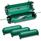 iwillink 4 Pack Outdoor Extension Cord Cover Waterproof - Weatherproof Electrical Connection Box for Outdoor Outlet, Plug, Socket, Christmas Holiday Decoration, Power Tool, Green