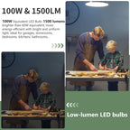 evelor 6-Packs A19 LED Light Bulbs,100 Watt Equivalent Daylight 5000K Bright Bulbs Efficient 13W,1500 Lumens E26 Base, Non-Dimmable, 15000-Hour Lifespan for Bedroom, Living Room, Office