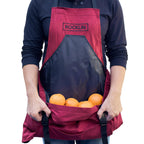 Rocklin Garden Apron – Heavy Duty Canvas Garden Apron for Women & Men | Waterproof Lining with Deep Harvest Pouch | Red Apron