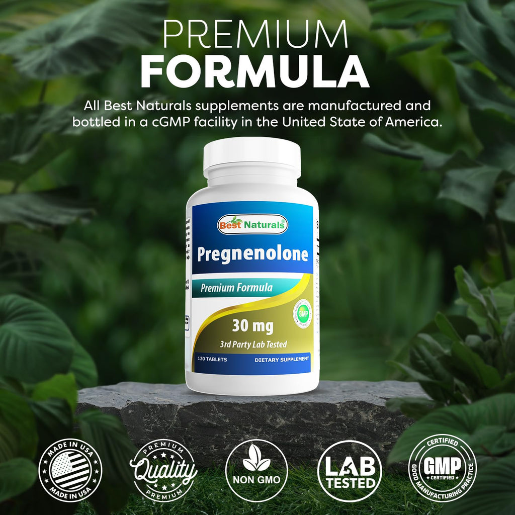 Best Naturals Pregnenolone 30 mg 120 Tablets (120 Count (Pack of 2))