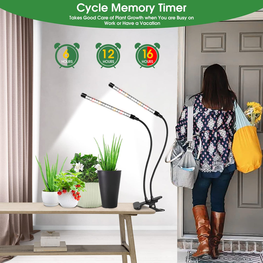 wolezek Clip on Grow Lights for Indoor Plants, Full Spectrum 6000K