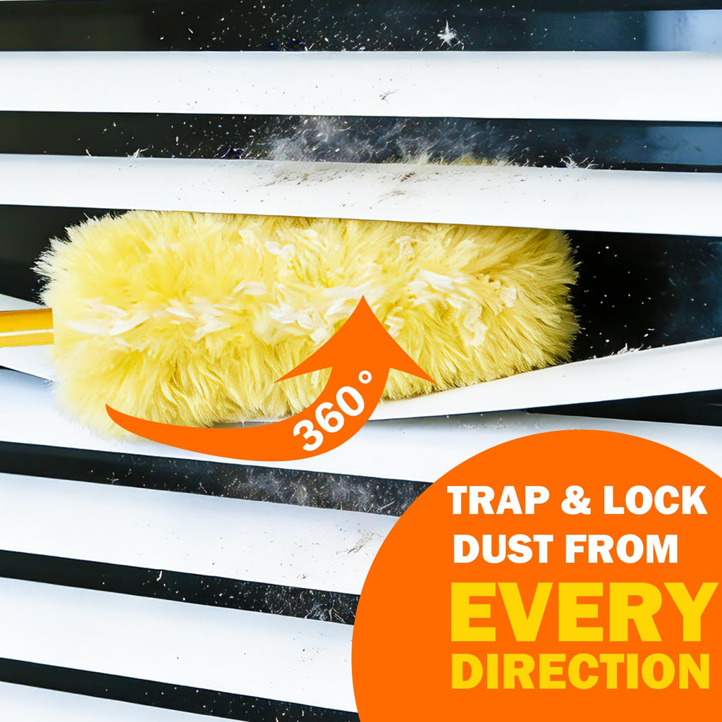 SoliFairy 60 Heavy Duty Duster Refills for Swiffer Duster, Large, Yellow