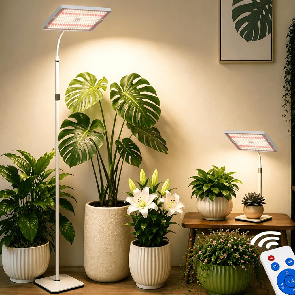 25W LED Grow Lights for Indoor Plants with Stand for Floor and Tabletop