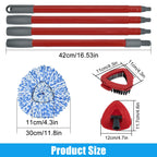 Mop Replacement for Ocedar, Mop for O Cedar, Replacement Mop for O Cedar Spin Mop Contains 4-Section Mop Handle 2 Mop Replace Head 1 Mop Base 1 Scrubber Mop Head for O-Cedar Spin Mop