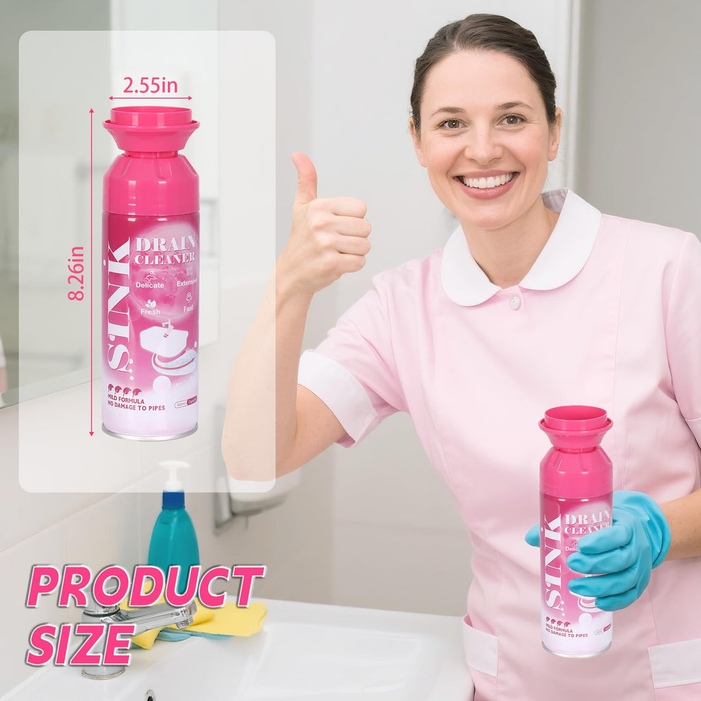 GARINOM Foaming Drain Cleaner, Sink Cleaner and Deodorizer, Drain Clog Remover for Kitchen Sinks,Bathroom Drains, Washbasin