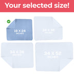 Utopia Bedding Washable Underpads 18" x 24" (Pack of 4), Waterproof Reusable Heavy Absorbency Incontinence Bed Pads for Adults, Kids, Elderly and Pets, Bedwetting Pads for Sofa and Couch (Blue)
