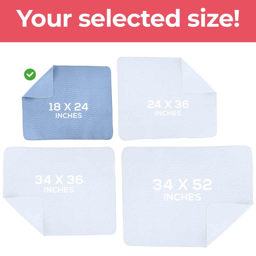 Utopia Bedding Waterproof Incontinence Bed Pads 34 x 52 Inches (Pack of 20, Gray), Washable and Reusable Underpads for Adults, Elderly and Pets, Absorbent Protective Pads