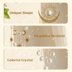 OneraOner Sun and Moon Crystal Prism Suncatcher for Window Hanging