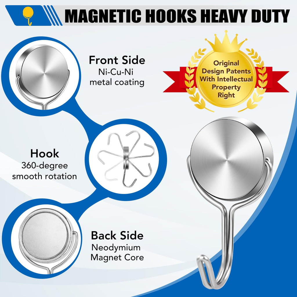 LOVIMAG Magnetic Hooks for Cruise Cabins Essentials 2026 Door Magnets 60LBS