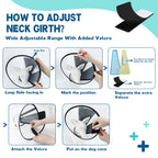 Supet Dog Cone Collar to Stop Licking, Comfortable Elizabeth Recovery Collar for Large Medium Dogs After Surgery, Soft Pet Neck Head Cone Alternative（L）