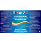 Quality Chemical Heavy Duty Liquid Alkaline Commercial Dishwasher Detergent (1 Gallon) - Rinse All/Commercial Industrial Grade Rinse Aid/Dishwasher Rinse Aid, heat and cool dry Finish (1 Gallon)