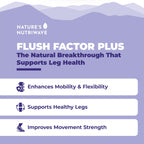 Nature’s NutriWave Flush Factor Plus - Original Formulated FlushFactorPlus for Leg Comfort, 100% Natural Ingredients, Made in USA, No Stimulants | 30 Capsules, 1 Month Supply