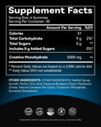 Creatine Gummies for Women & Men - 5000mg Pure Creatine Monohydrate Chewables - Sugar Free Pre Workout Gummies for Muscle Growth & Recovery - Vegan, Blueberry, 120 Count (30 Servings)