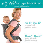 Infantino Flip 4-in-1 Baby Carrier Convertible Ergonomic, Gray