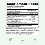 Yuve Naturals Chewable Papaya Enzymes - Sugar-Free Plant-Based Digestive Enzyme Complex for Gas, Bloating & Post-Meal Comfort - Vegan, Non-GMO, Gluten-Free - 90ct