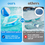 Aulock 4ft x 2.8ft Exlarge Pool Liner Repair Patch - Self-Adhesive Vinyl Patch Kit for In-Ground or Above Ground Pools Inflatable Swimming Pools, Blue