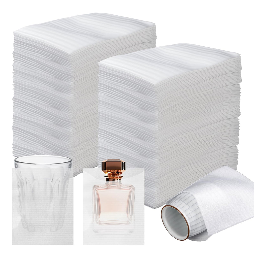 200 Pack Small Foam Pouches 6x8 Inch, Cushion Foam Pouch for fragile items, Packing Supplies to Protect Glasses, Cups and Dishes, Plate Packing Sleeves for Moving, Shipping and Storage