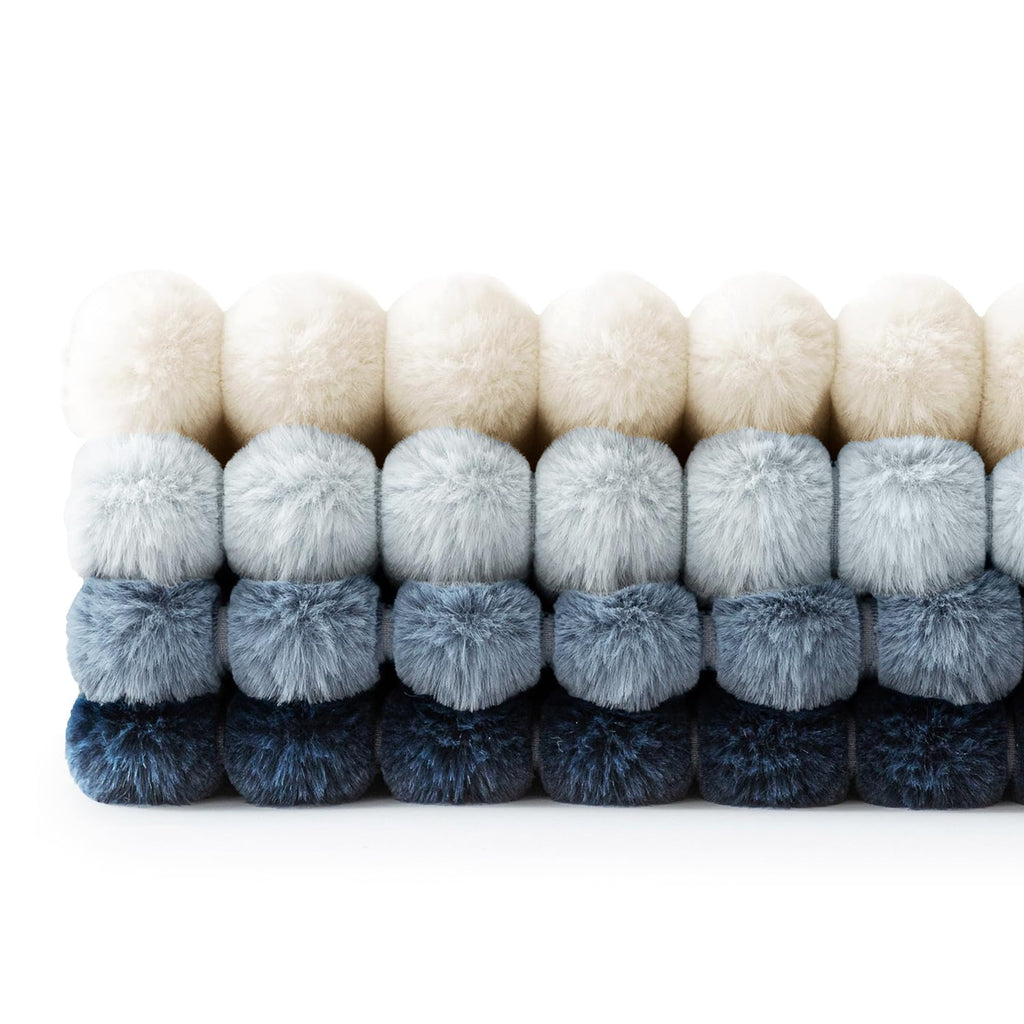 MIULEE Faux Fur Plush Decorative Throw Pillow Covers 18x18, Navy Blue
