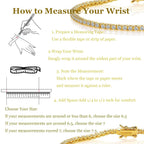 Gemsme 2.0MM Tennis Bracelet for Women and Men, 18K Yellow Gold Plated Round 2mm Cubic Zirconia Classic Tennis Bracelet