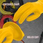 MAGID Insulating Electrical Gloves, Size 10, 12 Pair, Class 0 | Cuff Length - 11", Lineman, Electrician, Voltage Gloves Yellow, M011Y10