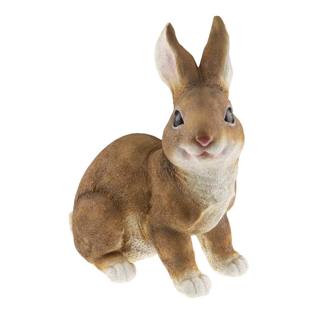 CLEVER GARDEN Brown Rabbit Garden Statue Outdoor Décor, Resin Figurine Decoration for Lawn, Yard, Patio, Porch, and More