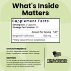 Luma Nutrition Citrus Bergamot 1000mg - Citrus Bergamot Supplement - Made in The USA - Veteran Owned - 60 Capsules