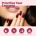 CANNI Dark Red Gel Nail Polish Set, 6Pcs 9ml Burgundy Gel Polish Kit