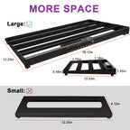 Guitar Pedal Board with Built-in Power Supply 24x1.9x12.5" 3.6LB Pedalboard, Aluminium Alloy Isolated Power Supply Power Pedal with Cable,Charger,40 * 1.2 Inch Self Adhesive Hook Loop Tape Cable Ties