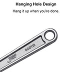Jetech 10-Inch Adjustable Wrench - Professional Heavy Duty Chrome Vanadium Steel Shifter Spanner with Inch/Metric Scale Wide Caliber Opening