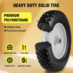 4.80/4.00-8 Wheelbarrow Tire and Wheel 16" Flat Free Solid 2PCS Hand Truck