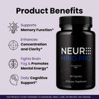 (2 Pack) Neuro Mind Pro Capsules - Official NeuroMindPro Supplement, Premium Formula, Natural Vitamins for Health & Wellness - 120 Capsules for 2 Months