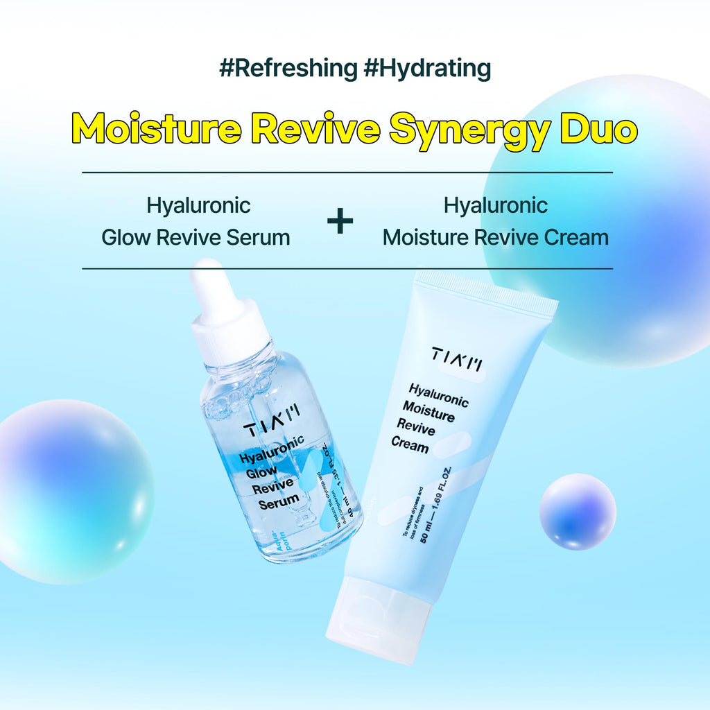 TIA'M TIAM Hyaluronic Moisture Revive Cream, 1.69 fl oz, Peptide & Ceramide Facial Moisturizer for Long-Lasting Hydration and Firming, Perfect for Dry and Dehydrated Skin, Korean Skin Care