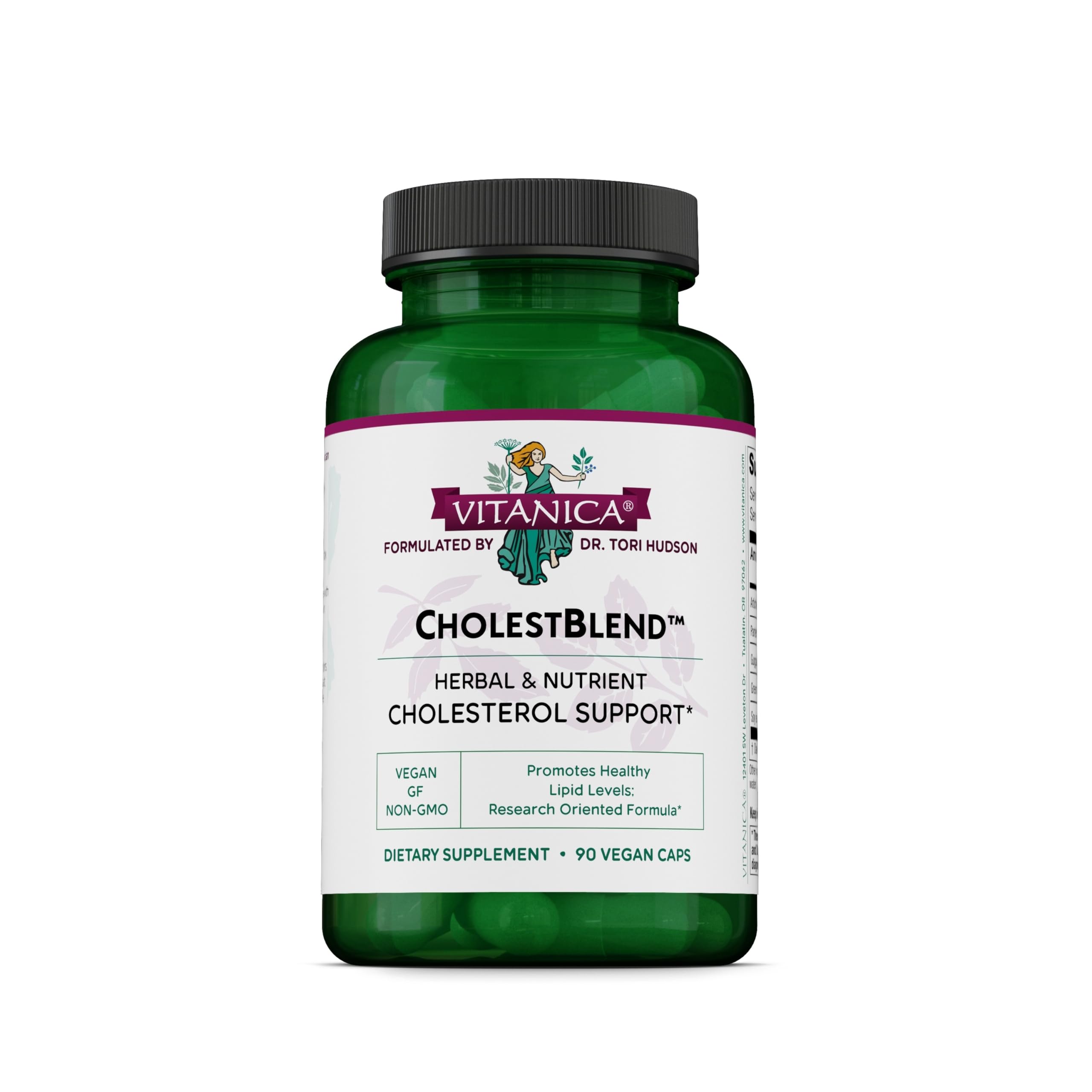 Vitanica CholestBlend - Supports Cholesterol Already in Healthy Range with Berberine, Red Yeast Rice, & Bergamot Orange - Vegan - 90 Capsules