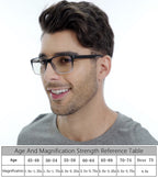 Reading Glasses for Men 4-Pack Stylish Computer Readers with Spring Hinges, Anti Glare/Eye Strain Filter UV Ray Blue Light Blocking Two-Tone Reader Eyeglasses,+1.25 Magnification Strength
