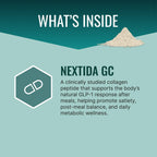 Approved Science GLP-1 Activator - Satiety and Metabolic Support with Nextida GC Collagen Powder - 30 Servings, Unflavored, Non-GMO