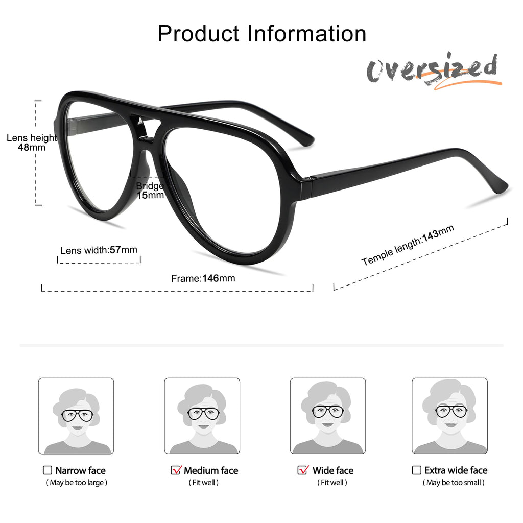 AMOMOMA 3 Pack Retro Aviator Reading Glasses for Women Men,Classic Large Oversized Reader Blue Light Computer Frame AM6111 C1+C2+C3 2.5X
