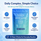 BELANO The Standard Lab NAC 600 mg & NAD Daily Formula, 60 Count