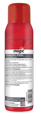 Magic Stainless Steel Cleaner Aerosol - 17 Ounce (2 Pack)- Removes Fingerprints Residue Water Marks and Grease from Appliances - Refrigerator Dishwasher Oven Grill