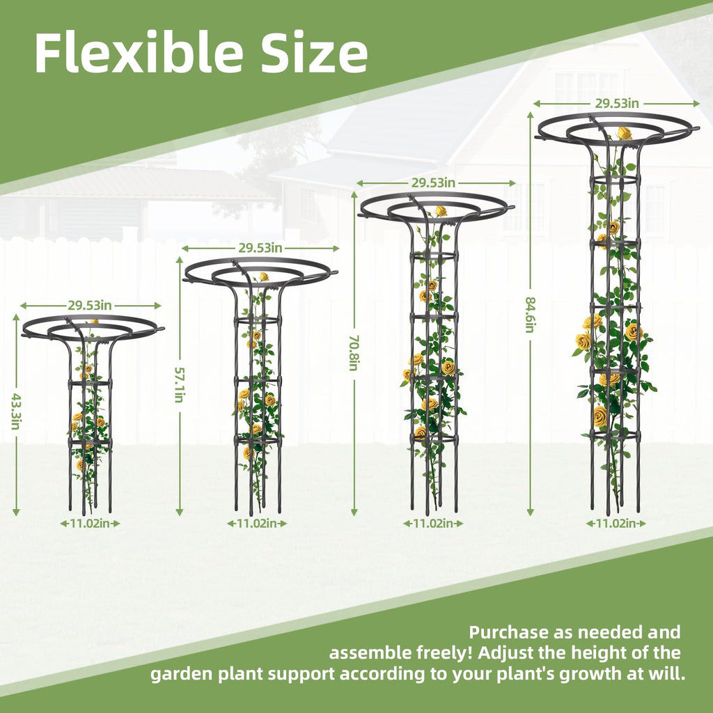 Garden Trellis for Climbing Plants Outdoor,84.6" Tall Umbrella Trellis