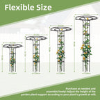 Garden Trellis for Climbing Plants Outdoor,84.6" Tall Umbrella Trellis