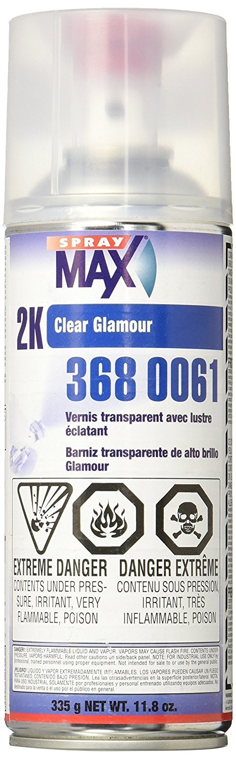 SprayMax 2K Glamour High Gloss Clear Coat | 2K Automotive Clear Coat Spray Paint | High Gloss Finishing Spray | UV-Resistant, Scratch & Gasoline Resistant | Professional Grade 11.8 oz
